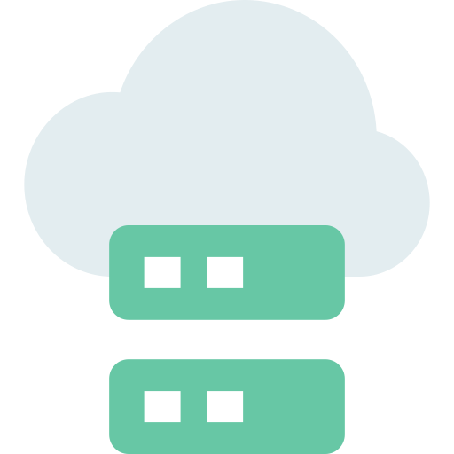 servidor en la nube SBTS2018 Flat icono