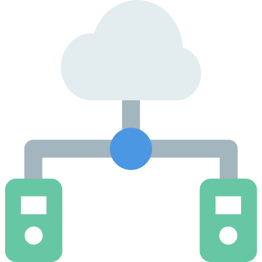 servidor en la nube SBTS2018 Flat icono