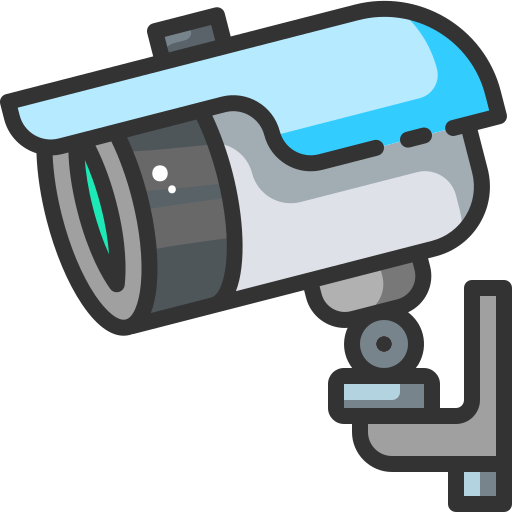 beveiligingscamera Generic Outline Color icoon