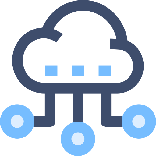 Cloud server SBTS2018 Blue icon