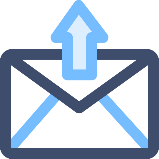 verzend mail SBTS2018 Blue icoon