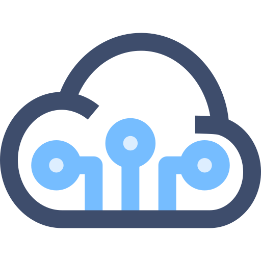 cloud netwerk SBTS2018 Blue icoon