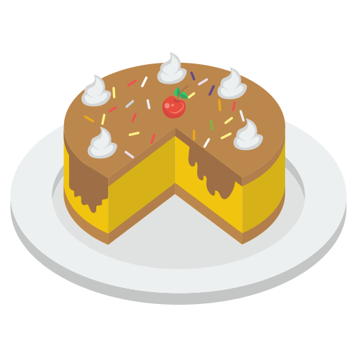 Birthday cake Generic Isometric icon