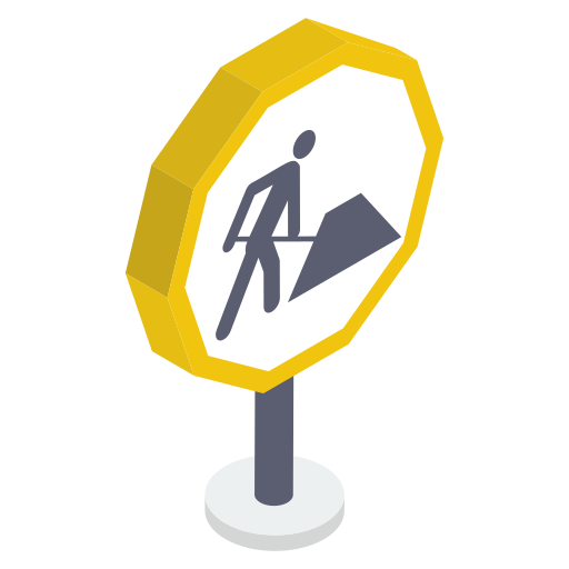 Road work Generic Isometric icon