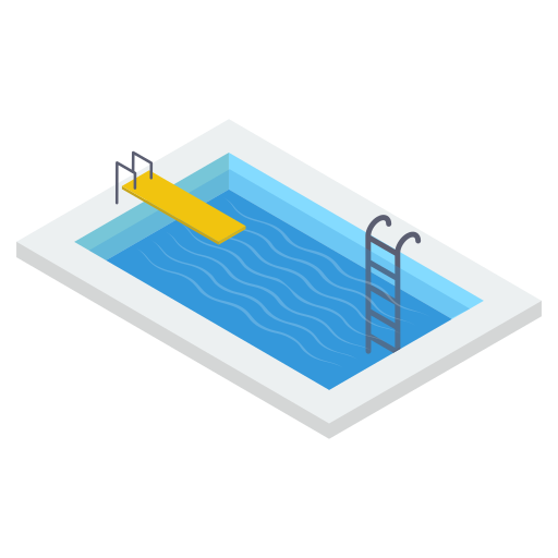 Плавательный бассейн Generic Isometric иконка