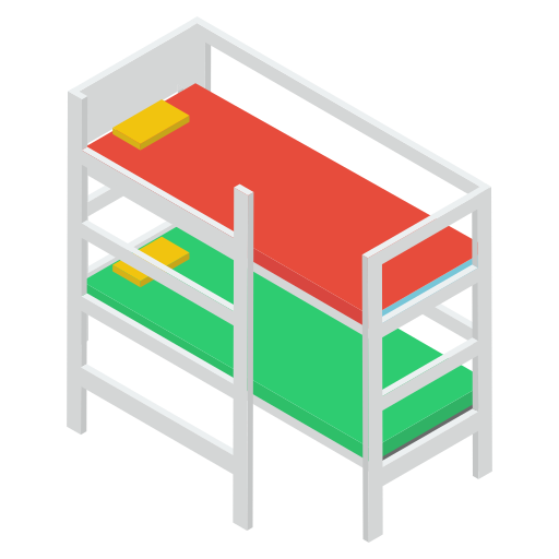 podwójne łóżko Generic Isometric ikona
