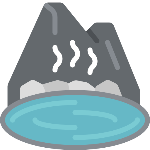 Hot spring Juicy Fish Flat icon