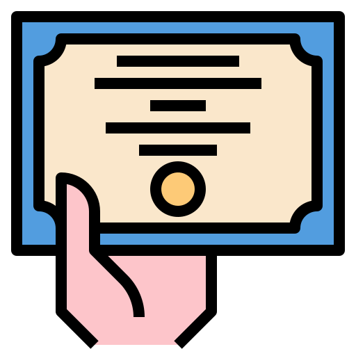 Certificate Ultimatearm Lineal Color icon