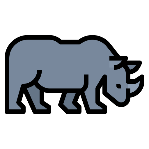 rhinocéros Ultimatearm Lineal Color Icône