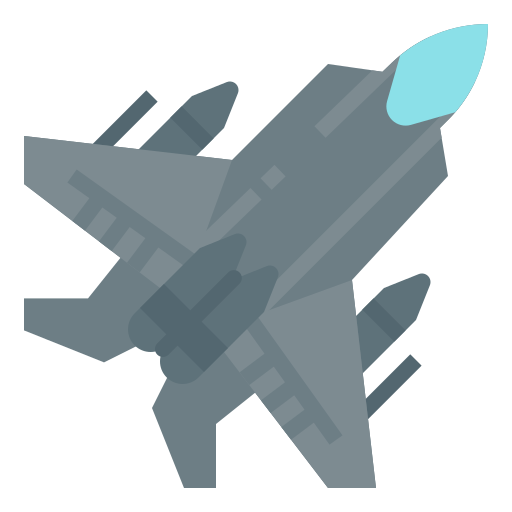 Fighter jet Ultimatearm Flat icon