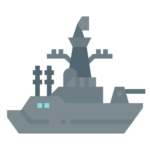 buque de guerra Ultimatearm Flat icono