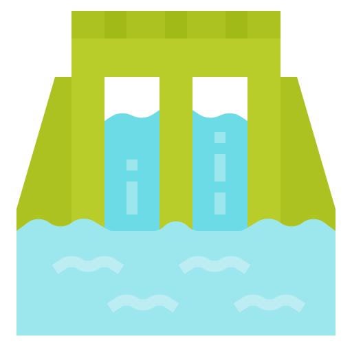 Hydroelectric dam Ultimatearm Flat icon