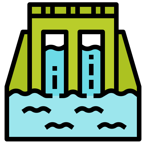 Hydroelectric dam Ultimatearm Lineal Color icon