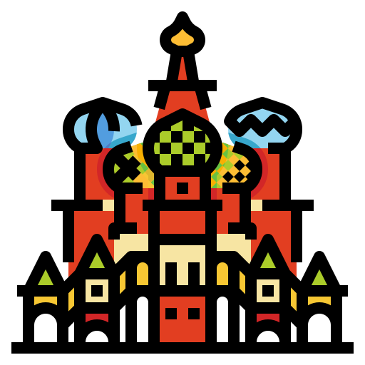kathedraal van heilige basilicum Ultimatearm Lineal Color icoon