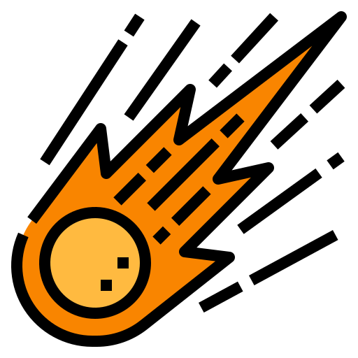meteor Aphiradee (monkik) Lineal Color ikona