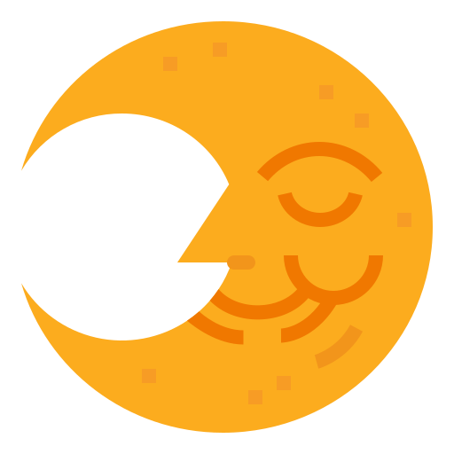 księżyc Aphiradee (monkik) Flat ikona