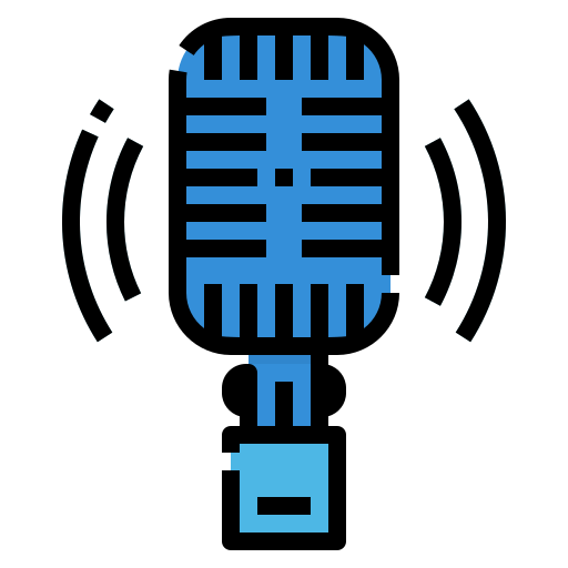 mikrofon Aphiradee (monkik) Lineal Color ikona