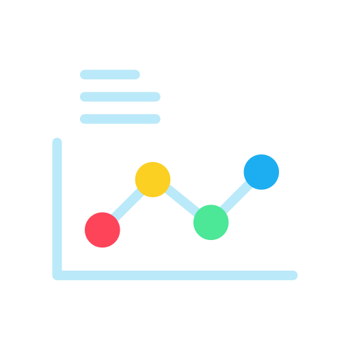 Line chart Good Ware Flat icon