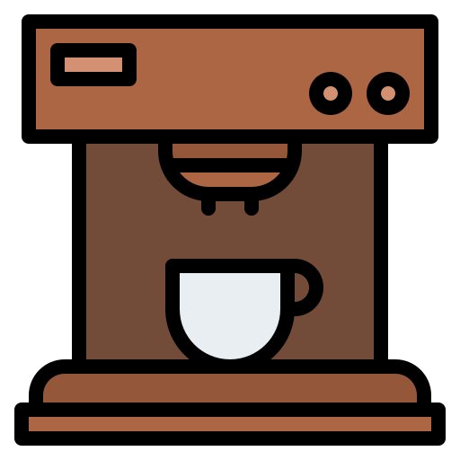 cafetera Iconixar Lineal Color icono