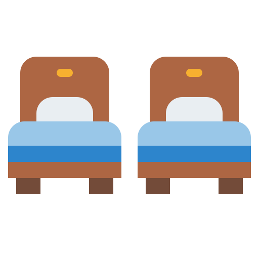 Twin beds Iconixar Flat icon