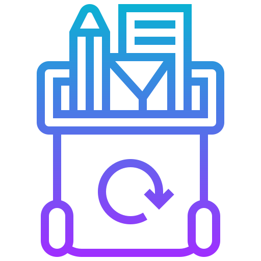 lixeira Meticulous Gradient Ícone