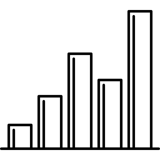 gráfico de barras Icons Responsive Line 128px icono