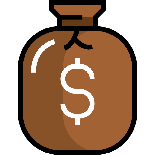 Money bag Detailed Straight Lineal color icon