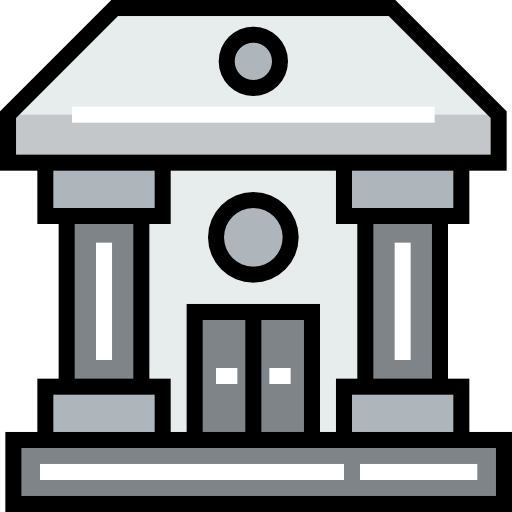 bank Detailed Straight Lineal color ikona