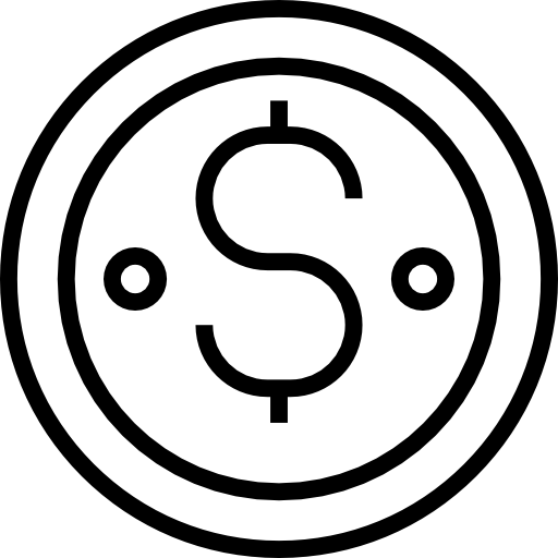 Coin Detailed Straight Lineal icon