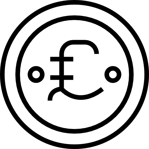 pfund sterling Detailed Straight Lineal icon