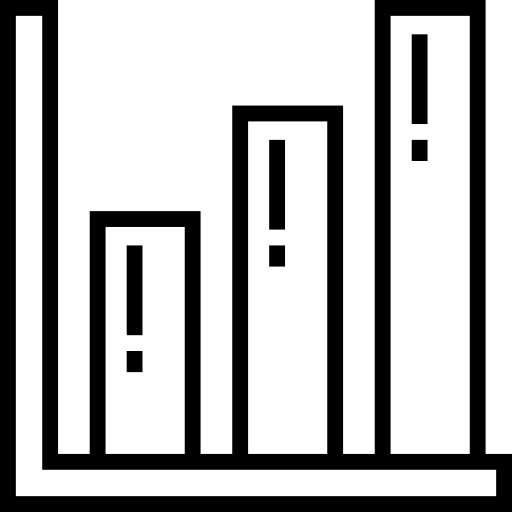 diagramme à bandes Detailed Straight Lineal Icône