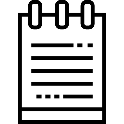 notatnik Detailed Straight Lineal ikona