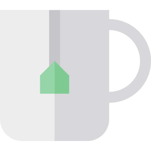 taza de té Basic Straight Flat icono