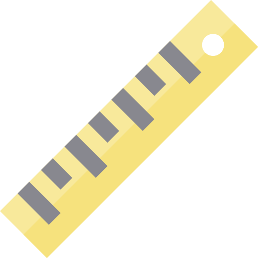 gobernante Basic Straight Flat icono
