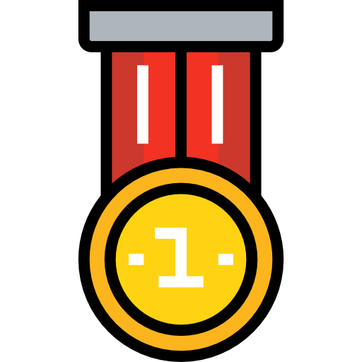 メダル Detailed Straight Lineal color icon