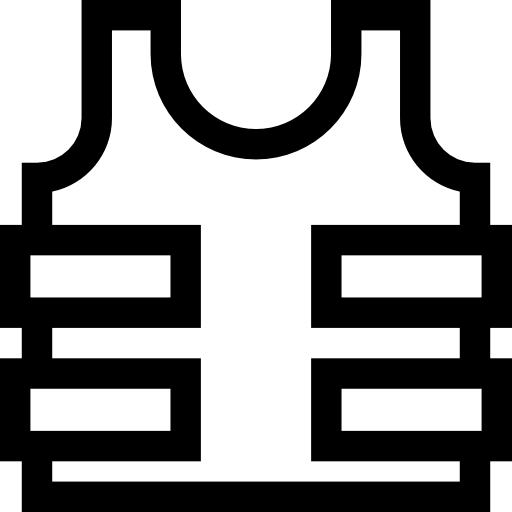 防弾チョッキ Basic Straight Lineal icon