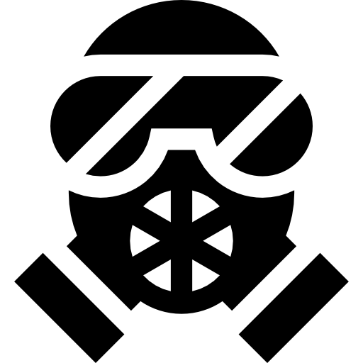 gasmaske Basic Straight Filled icon