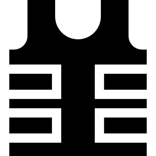 Bulletproof vest Basic Straight Filled icon