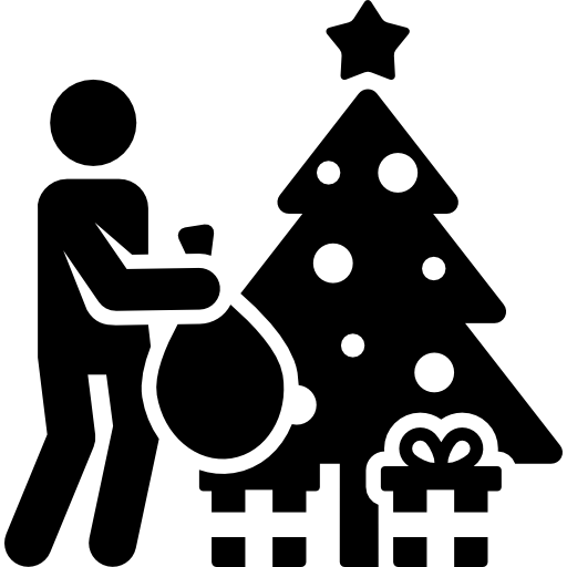 kerstboom Pictograms Fill icoon