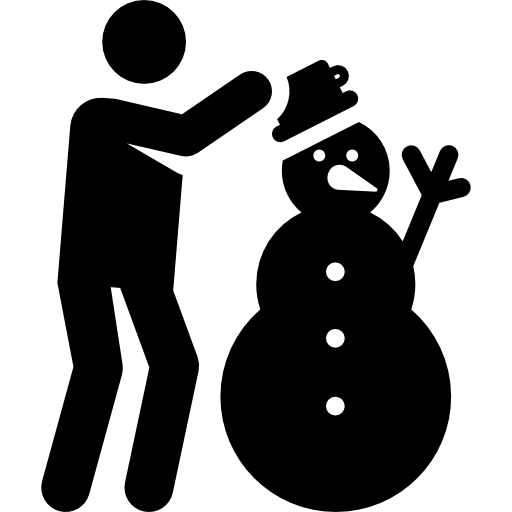 bonhomme de neige Pictograms Fill Icône