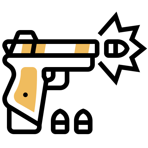Handgun Meticulous Yellow shadow icon