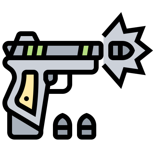 Handgun Meticulous Lineal Color icon