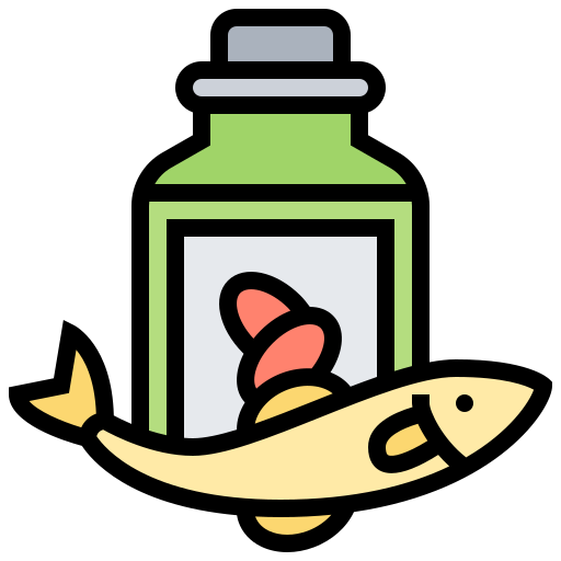 aceite de pescado Meticulous Lineal Color icono