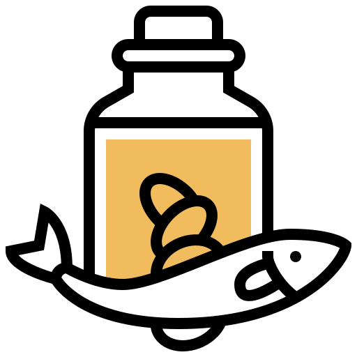 Fish oil Meticulous Yellow shadow icon