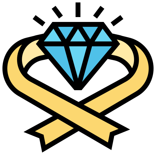 diamante Meticulous Lineal Color icono
