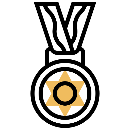 medal Meticulous Yellow shadow ikona