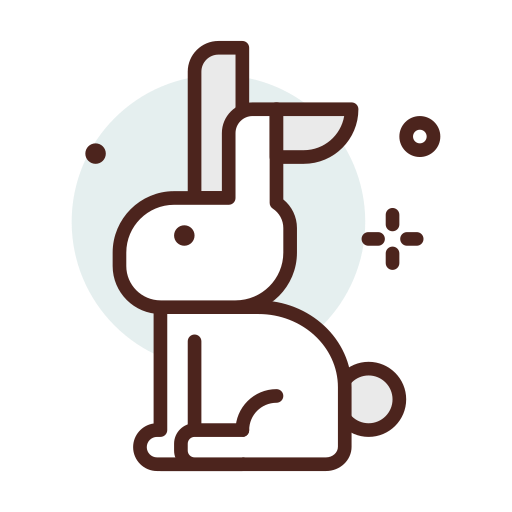 konijn Darius Dan Lineal Color icoon