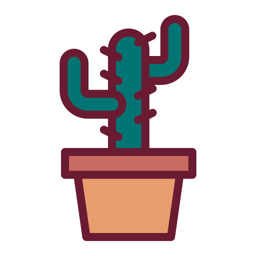 カクタス Generic Outline Color icon