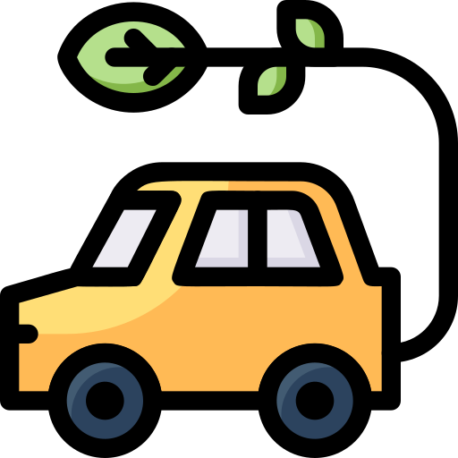 samochód ekologiczny Generic Outline Color ikona
