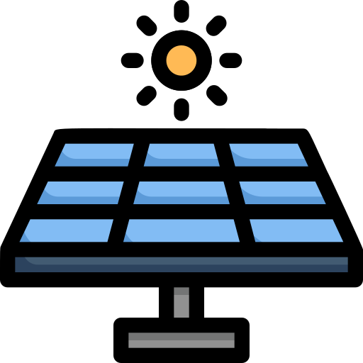 panel słoneczny Generic Outline Color ikona